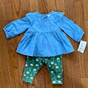NWT cat and Jack 0-3 month baby girl outfit